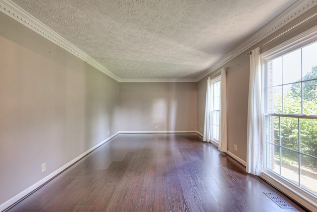 2010 Hartland Rd, Franklin, TN 37069 - spare room with wood finished floors, a textured ceiling, and ornamental molding