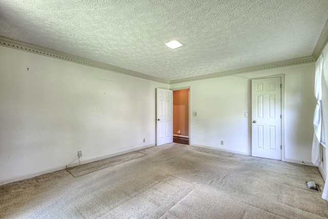 2010 Hartland Rd, Franklin, TN 37069 - spare room with carpet floors, a textured ceiling, and ornamental molding