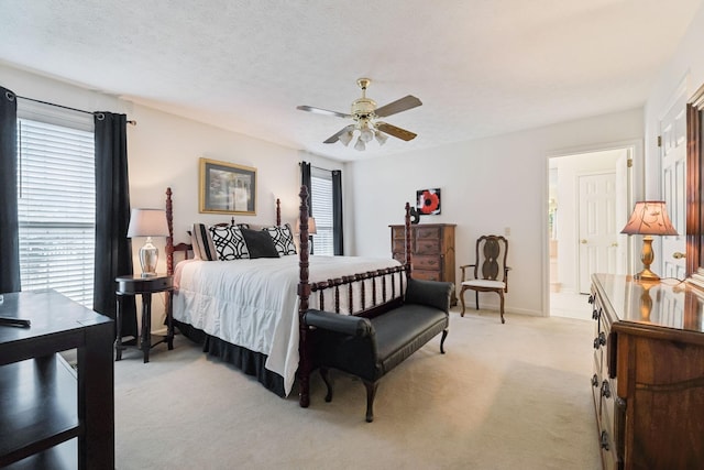 217 Fox Hunt Ln, Lebanon, TN 37087 - bedroom with light carpet, ceiling fan, and ensuite bathroom