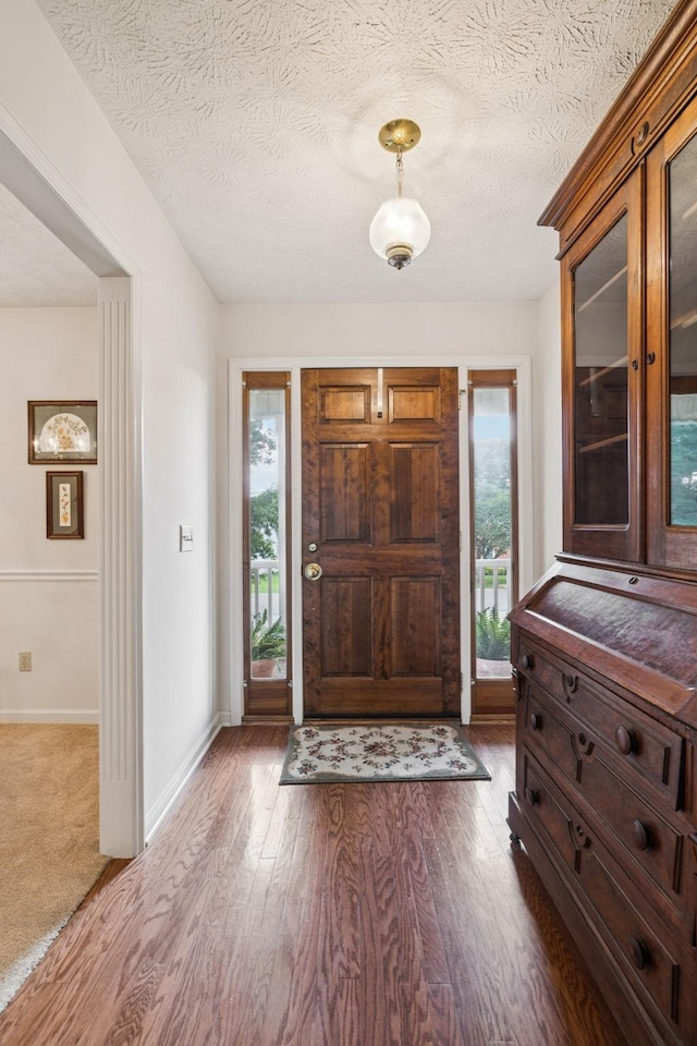 217 Fox Hunt Ln, Lebanon, TN 37087 - foyer with dark wood-type flooring and a textured ceiling