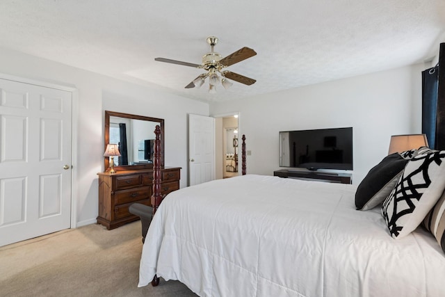 217 Fox Hunt Ln, Lebanon, TN 37087 - bedroom with light carpet and a ceiling fan