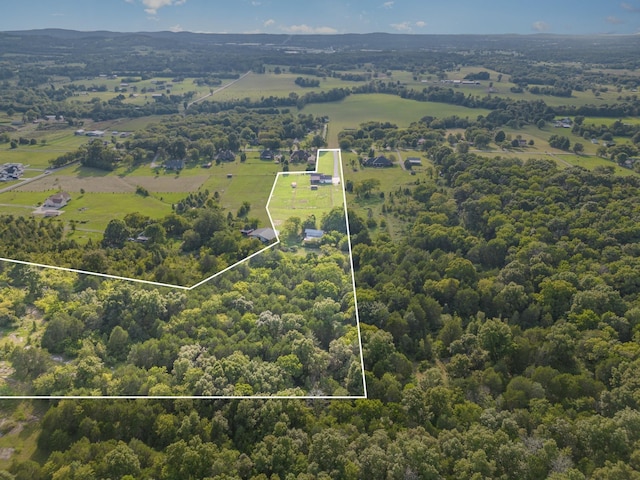 195 Spring Creek Ln, Lebanon, TN 37090 - view of rural area with property parcel outlined and a forest