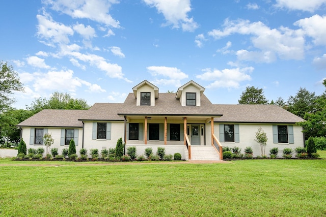 1026 Carthage Hwy, Lebanon, TN 37087 - cape cod home with a front lawn, brick siding, a shingled roof, and a porch
