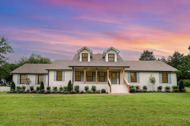 1026 Carthage Hwy, Lebanon, TN 37087 - modern farmhouse featuring a lawn, a porch, brick siding, and a shingled roof