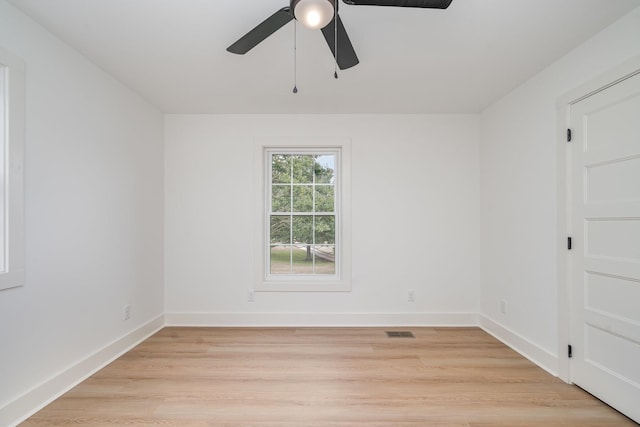 1026 Carthage Hwy, Lebanon, TN 37087 - empty room featuring a ceiling fan and light wood finished floors