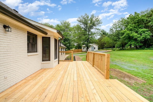 1026 Carthage Hwy, Lebanon, TN 37087 - wooden terrace featuring an outbuilding and view of scattered trees