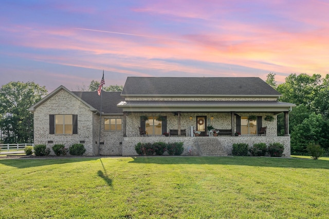 398 Beasleys Bend Rd, Lebanon, TN 37087 - view of front of home with a porch, brick siding, and a shingled roof
