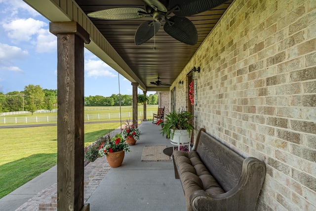 398 Beasleys Bend Rd, Lebanon, TN 37087 - view of patio featuring a ceiling fan