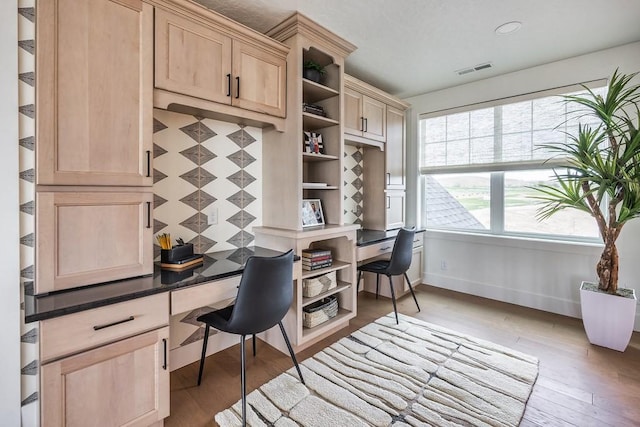 1224 Ben Forkum Dr, Lebanon, TN 37087 - home office featuring built in study area and light wood finished floors