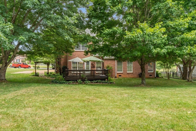 7125 Locksley Ln, Fairview, TN 37062 - view of yard featuring a wooden deck