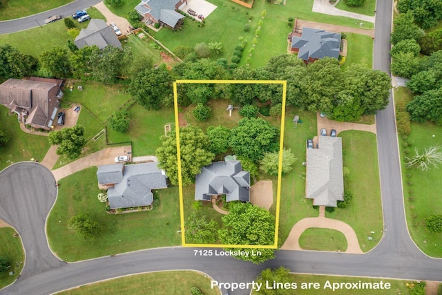 7125 Locksley Ln, Fairview, TN 37062 - aerial view of residential area featuring property parcel outlined