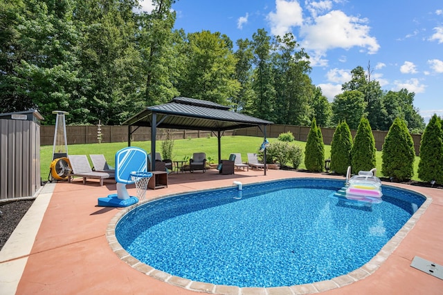 29 Harbor Pt, Lebanon, TN 37087 - view of pool featuring a patio area, a gazebo, and a fenced backyard
