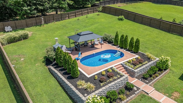 29 Harbor Pt, Lebanon, TN 37087 - view of swimming pool with a gazebo, a fenced backyard, and a patio area