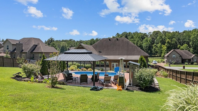29 Harbor Pt, Lebanon, TN 37087 - fenced backyard featuring a gazebo and a patio