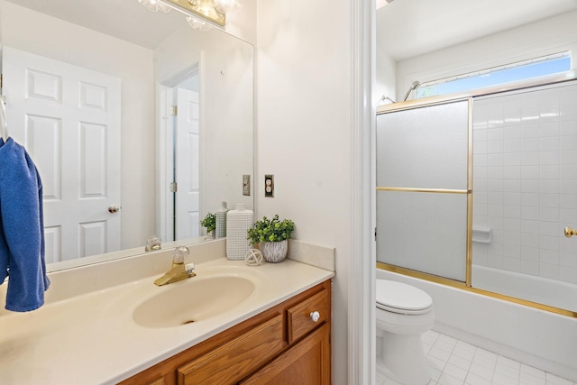 513 Foxcroft Cir, Franklin, TN 37067 - full bathroom featuring vanity, tile patterned flooring, and bath / shower combo with glass door