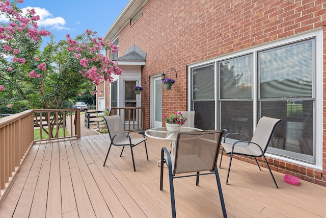 513 Foxcroft Cir, Franklin, TN 37067 - wooden terrace featuring outdoor dining area