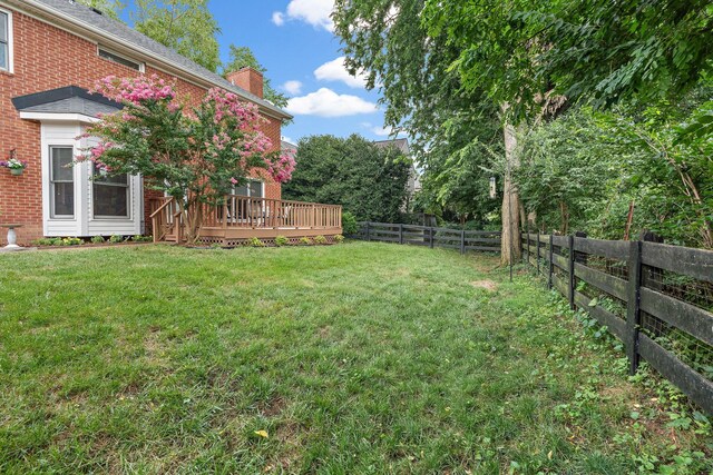 513 Foxcroft Cir, Franklin, TN 37067 - fenced backyard featuring a wooden deck
