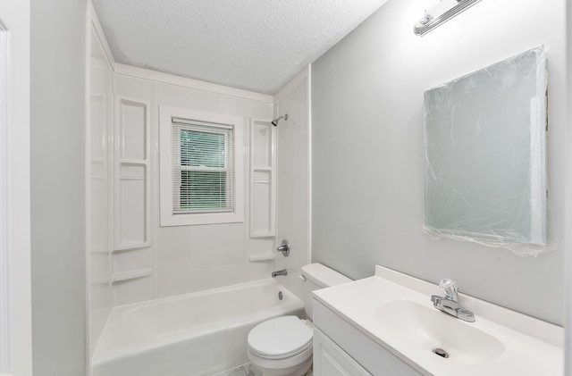 274 Spring Hill Rd, Stanton, TN 38069 - bathroom with a textured ceiling, vanity, and  shower combination