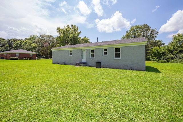 274 Spring Hill Rd, Stanton, TN 38069 - back of property with a yard, brick siding, and crawl space