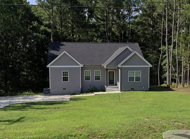 1663 Taylor Town Rd, White Bluff, TN 37187 - view of front of home featuring crawl space, roof with shingles, and a front yard