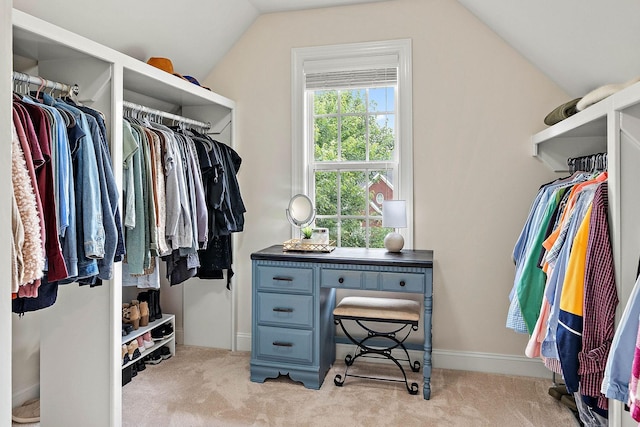 1011 Glessner Dr, Spring Hill, TN 37174 - spacious closet featuring light carpet and vaulted ceiling