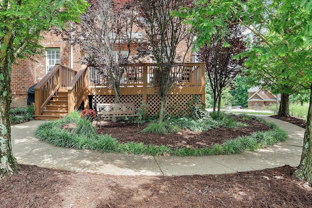 1011 Glessner Dr, Spring Hill, TN 37174 - wooden terrace with stairway