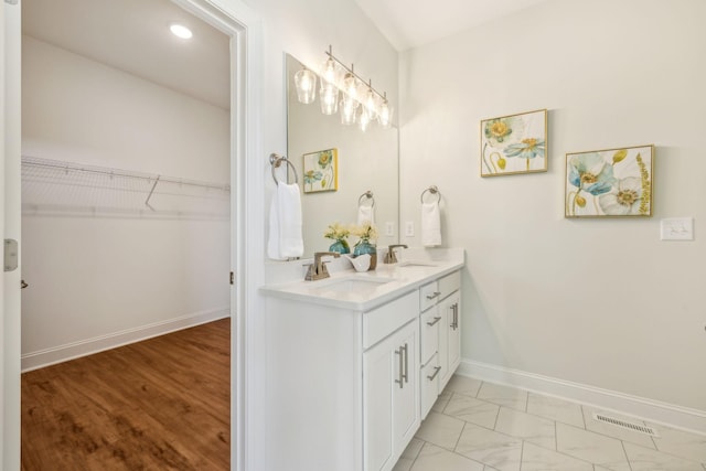 1894 Hamilton Chambers Rd, Lebanon, TN 37087 - full bath with double vanity, a spacious closet, and recessed lighting