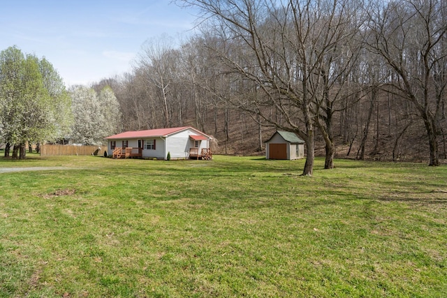 1120 Union Rd, Dickson, TN 37055 - view of yard featuring a shed
