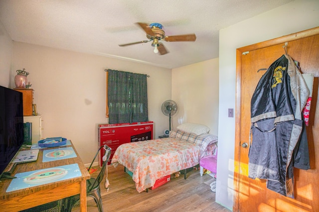 190 Blackwell Dr, Hohenwald, TN 38462 - bedroom featuring wood finished floors and ceiling fan