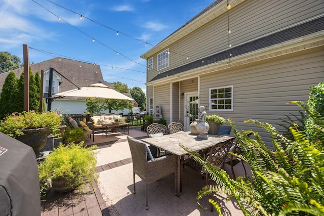 7767 Lynnle Way, Hixson, TN 37343 - view of patio / terrace featuring outdoor lounge area and outdoor dining area