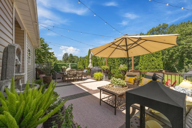 7767 Lynnle Way, Hixson, TN 37343 - view of patio with an outdoor living space and outdoor dining area
