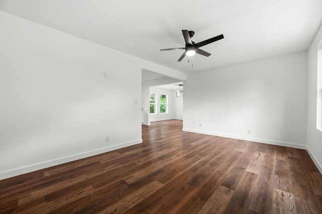 706 Mars St, Murfreesboro, TN 37130 - unfurnished room with a ceiling fan and dark wood-type flooring