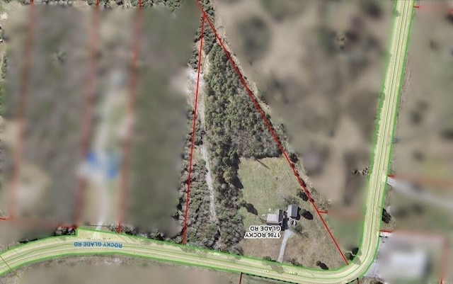 1786 Rocky Glade Rd, Eagleville, TN 37060 - aerial view of property's location featuring property boundaries highlighted