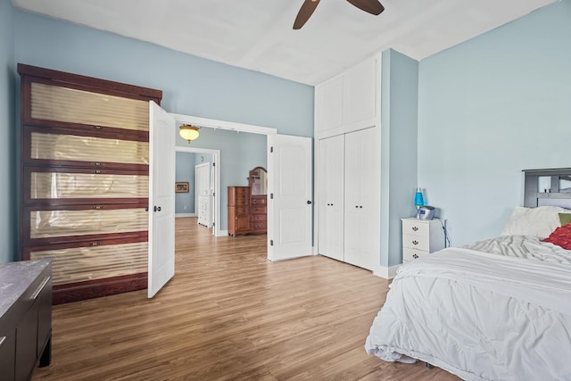 1786 Rocky Glade Rd, Eagleville, TN 37060 - bedroom featuring wood finished floors, a closet, and a ceiling fan