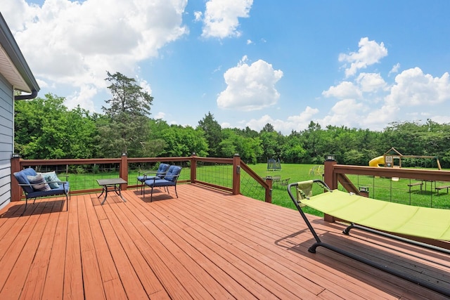 1786 Rocky Glade Rd, Eagleville, TN 37060 - wooden terrace featuring a lawn and a playground
