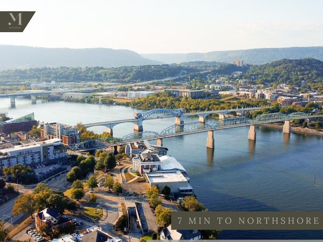 1572 Madison St, Chattanooga, TN 37408 - bird's eye view of a notable bridge and a water and mountain view