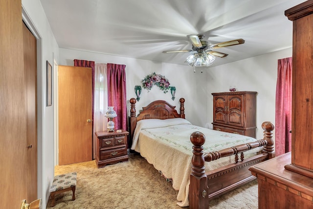 5007 Olivia Dr, Antioch, TN 37013 - bedroom with carpet flooring, a closet, and ceiling fan