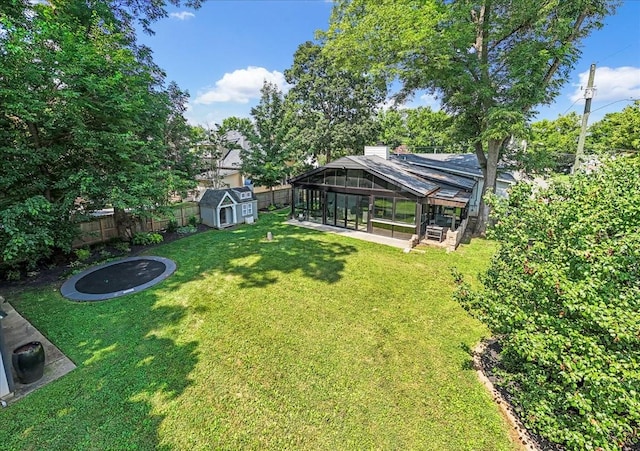 422 N Academy St, Murfreesboro, TN 37130 - fenced backyard with a storage shed and a sunroom