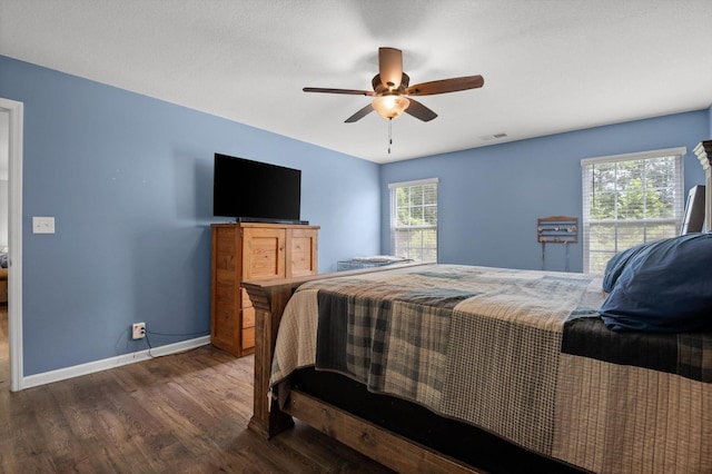 15252 Foamflower Ln, Sale Creek, TN 37373 - bedroom featuring wood finished floors and a ceiling fan