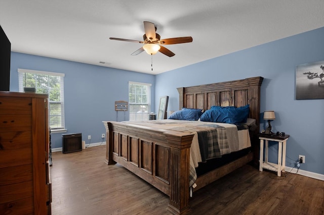 15252 Foamflower Ln, Sale Creek, TN 37373 - bedroom featuring wood finished floors and ceiling fan