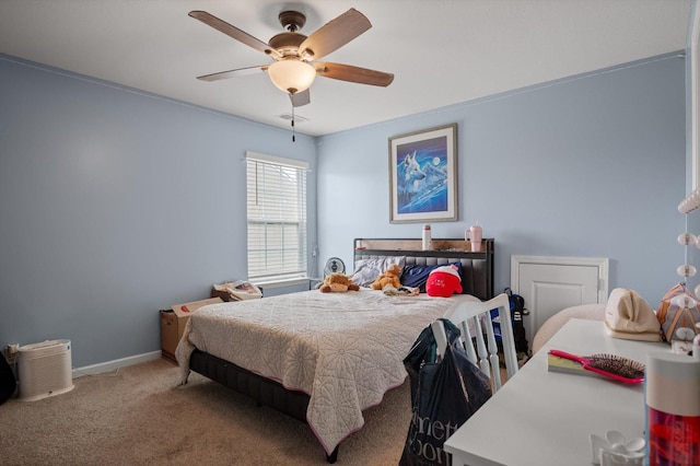 15252 Foamflower Ln, Sale Creek, TN 37373 - bedroom featuring carpet flooring and a ceiling fan