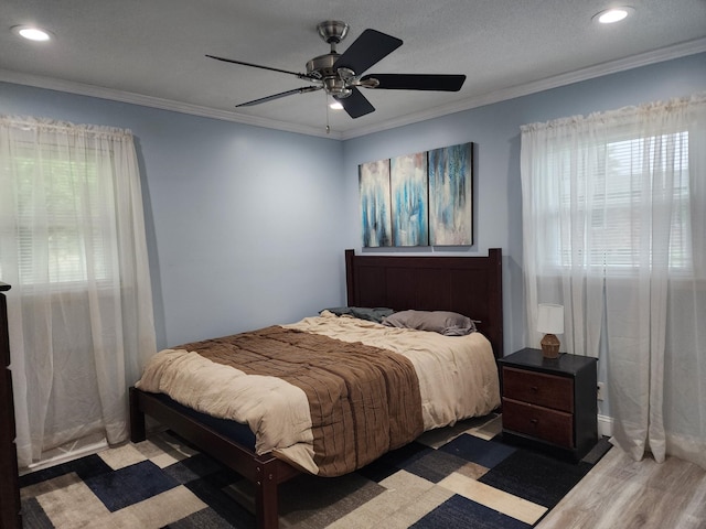 119 Horn Ave, Loretto, TN 38469 - bedroom with ornamental molding, recessed lighting, and ceiling fan