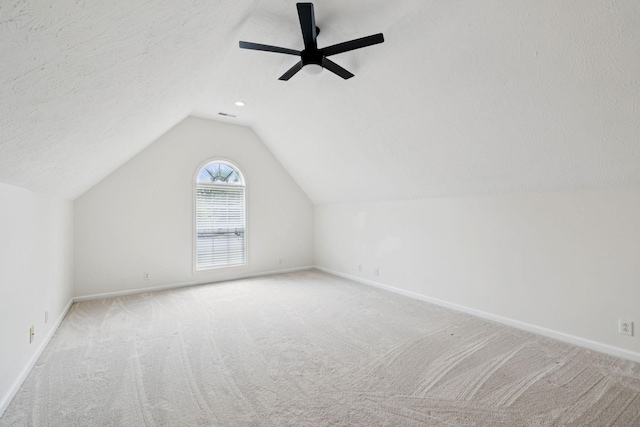 1704 Satterfield Ct, Murfreesboro, TN 37128 - bonus room with carpet flooring, vaulted ceiling, and a ceiling fan