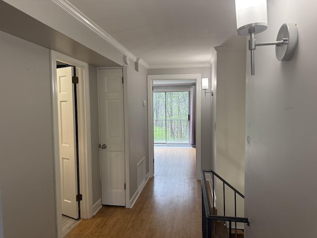 236 N Carolina Ave, Sewanee, TN 37375 - hall featuring hardwood / wood-style floors and crown molding