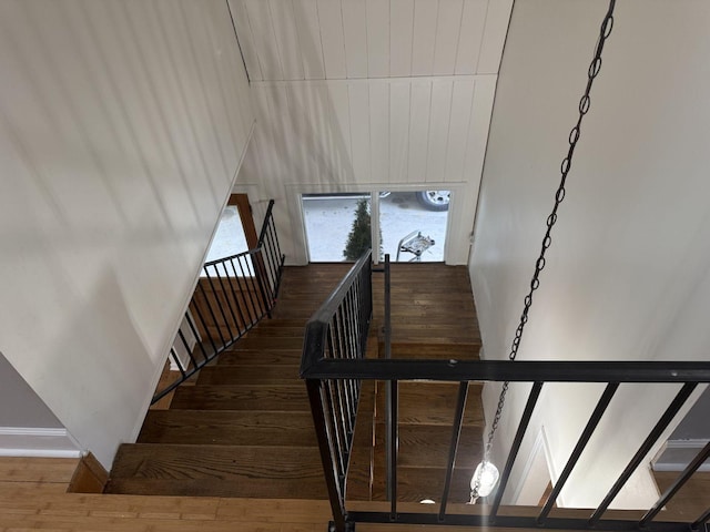 236 N Carolina Ave, Sewanee, TN 37375 - stairway with wood finished floors and baseboards
