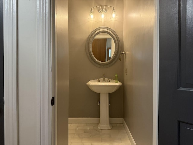 236 N Carolina Ave, Sewanee, TN 37375 - bathroom with marble look tiles and baseboards