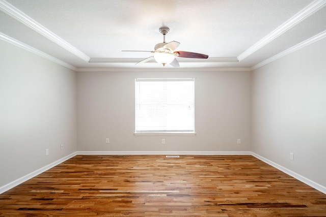 270 Autumn Trl, Ringgold, GA 30736 - empty room with crown molding, wood finished floors, and a ceiling fan
