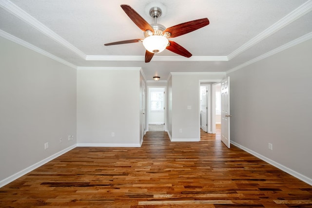 270 Autumn Trl, Ringgold, GA 30736 - spare room featuring ornamental molding, a ceiling fan, and wood finished floors