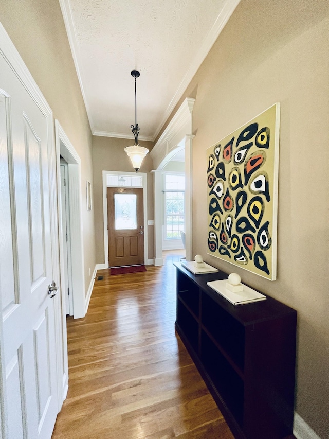 2714 Maylon Dr, Murfreesboro, TN 37128 - foyer with ornamental molding and wood finished floors