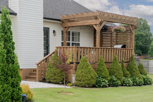 108 Larry Joe Pl, Portland, TN 37148 - wooden terrace with a pergola and a yard